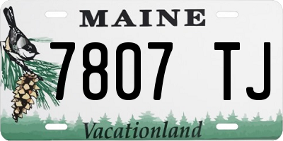 ME license plate 7807TJ