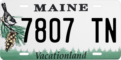 ME license plate 7807TN