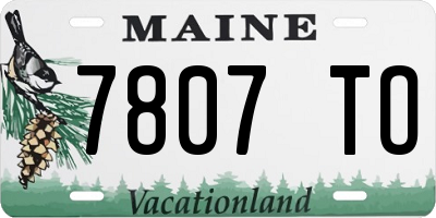 ME license plate 7807TO