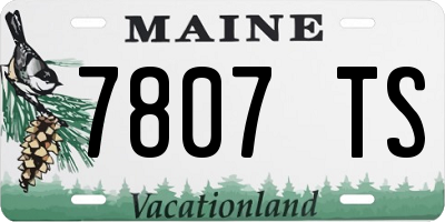 ME license plate 7807TS