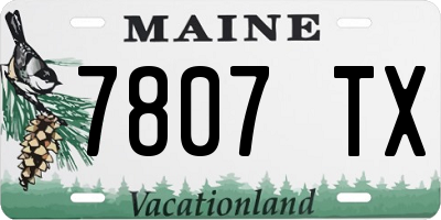 ME license plate 7807TX