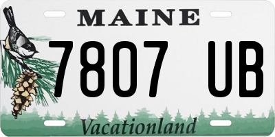 ME license plate 7807UB