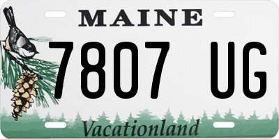 ME license plate 7807UG