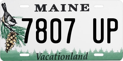 ME license plate 7807UP