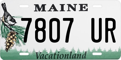 ME license plate 7807UR