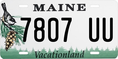 ME license plate 7807UU