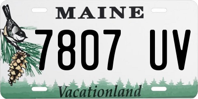 ME license plate 7807UV