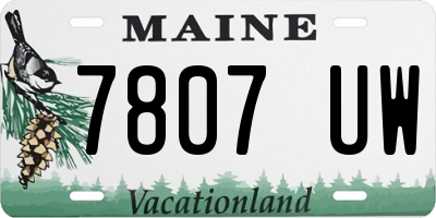 ME license plate 7807UW