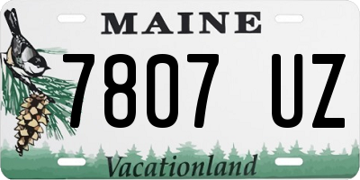 ME license plate 7807UZ