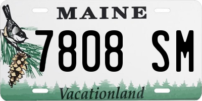 ME license plate 7808SM