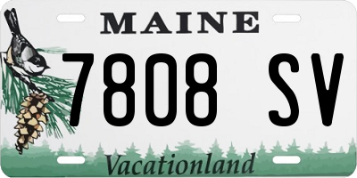 ME license plate 7808SV