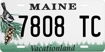 ME license plate 7808TC