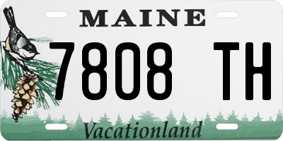 ME license plate 7808TH