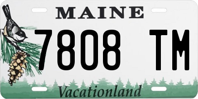 ME license plate 7808TM