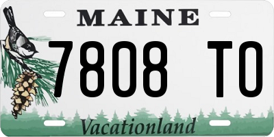 ME license plate 7808TO