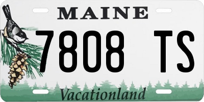 ME license plate 7808TS