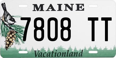 ME license plate 7808TT