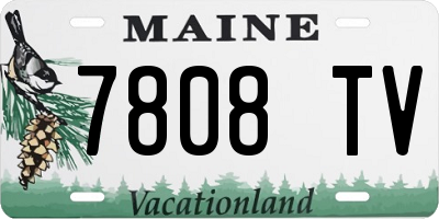 ME license plate 7808TV