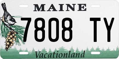ME license plate 7808TY