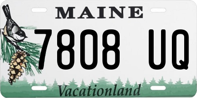 ME license plate 7808UQ