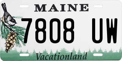 ME license plate 7808UW