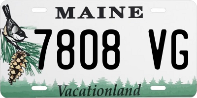 ME license plate 7808VG