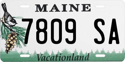 ME license plate 7809SA