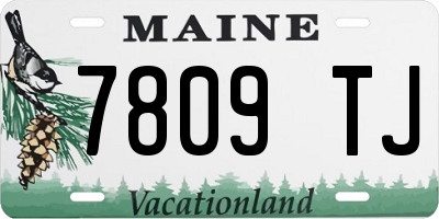 ME license plate 7809TJ