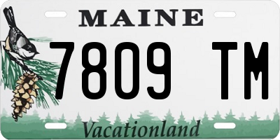 ME license plate 7809TM