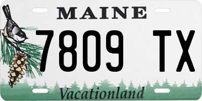 ME license plate 7809TX