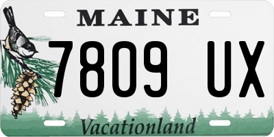 ME license plate 7809UX
