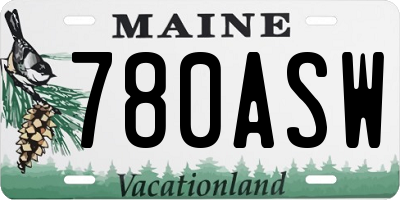 ME license plate 780ASW