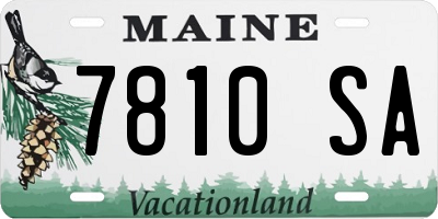 ME license plate 7810SA