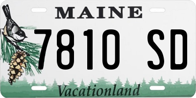 ME license plate 7810SD