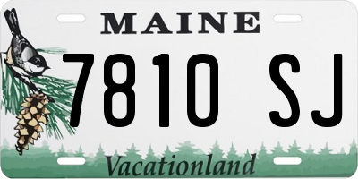 ME license plate 7810SJ
