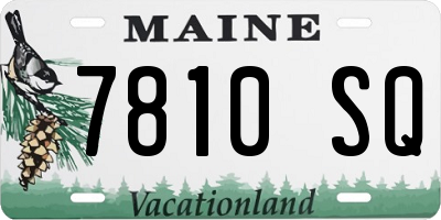 ME license plate 7810SQ