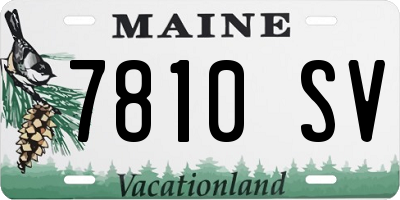 ME license plate 7810SV