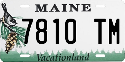 ME license plate 7810TM