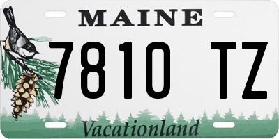 ME license plate 7810TZ