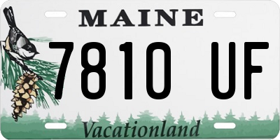 ME license plate 7810UF