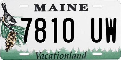 ME license plate 7810UW