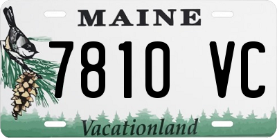 ME license plate 7810VC