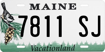ME license plate 7811SJ