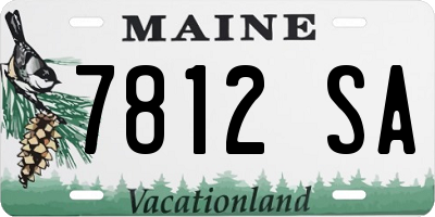 ME license plate 7812SA