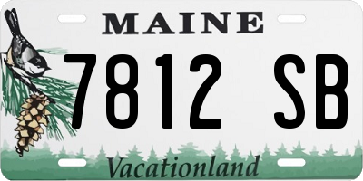 ME license plate 7812SB