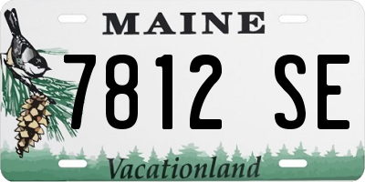ME license plate 7812SE