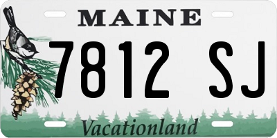 ME license plate 7812SJ