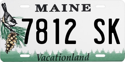ME license plate 7812SK