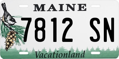 ME license plate 7812SN