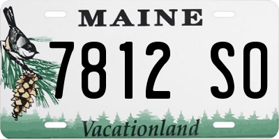 ME license plate 7812SO